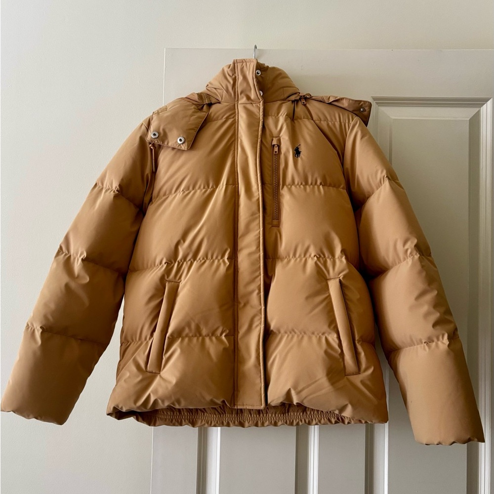 Polo Ralph Lauren - Women’s - Mid-Weight Down Puffer Jacket - Camel - Medium - Picture 16 of 16